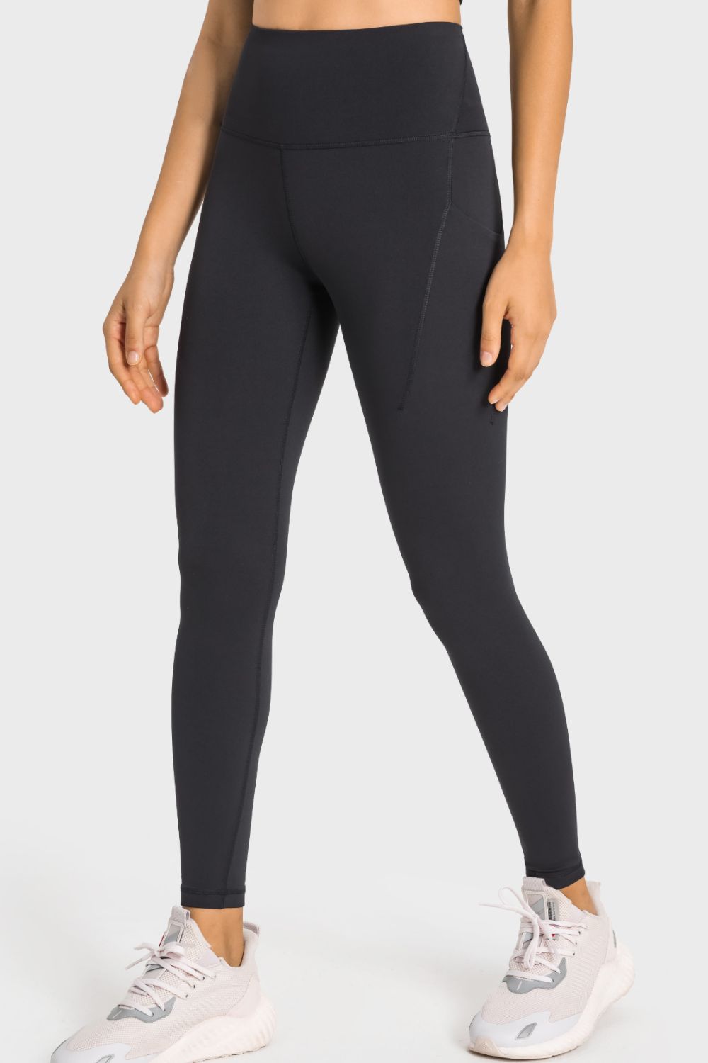 Yoga-Leggings mit hoher Taille und breiter Tasche