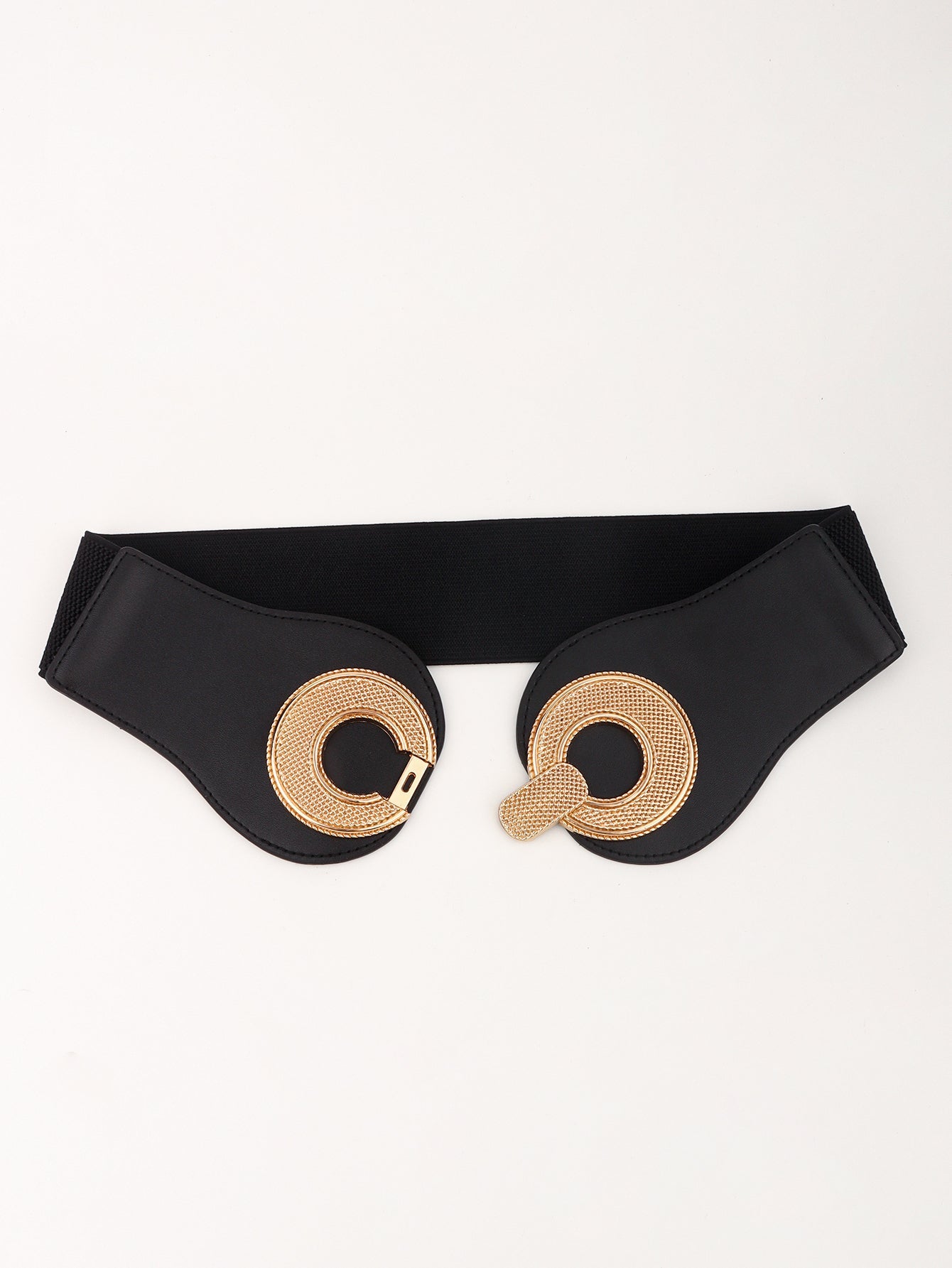 Ceinture élastique en PU avec boucle en alliage