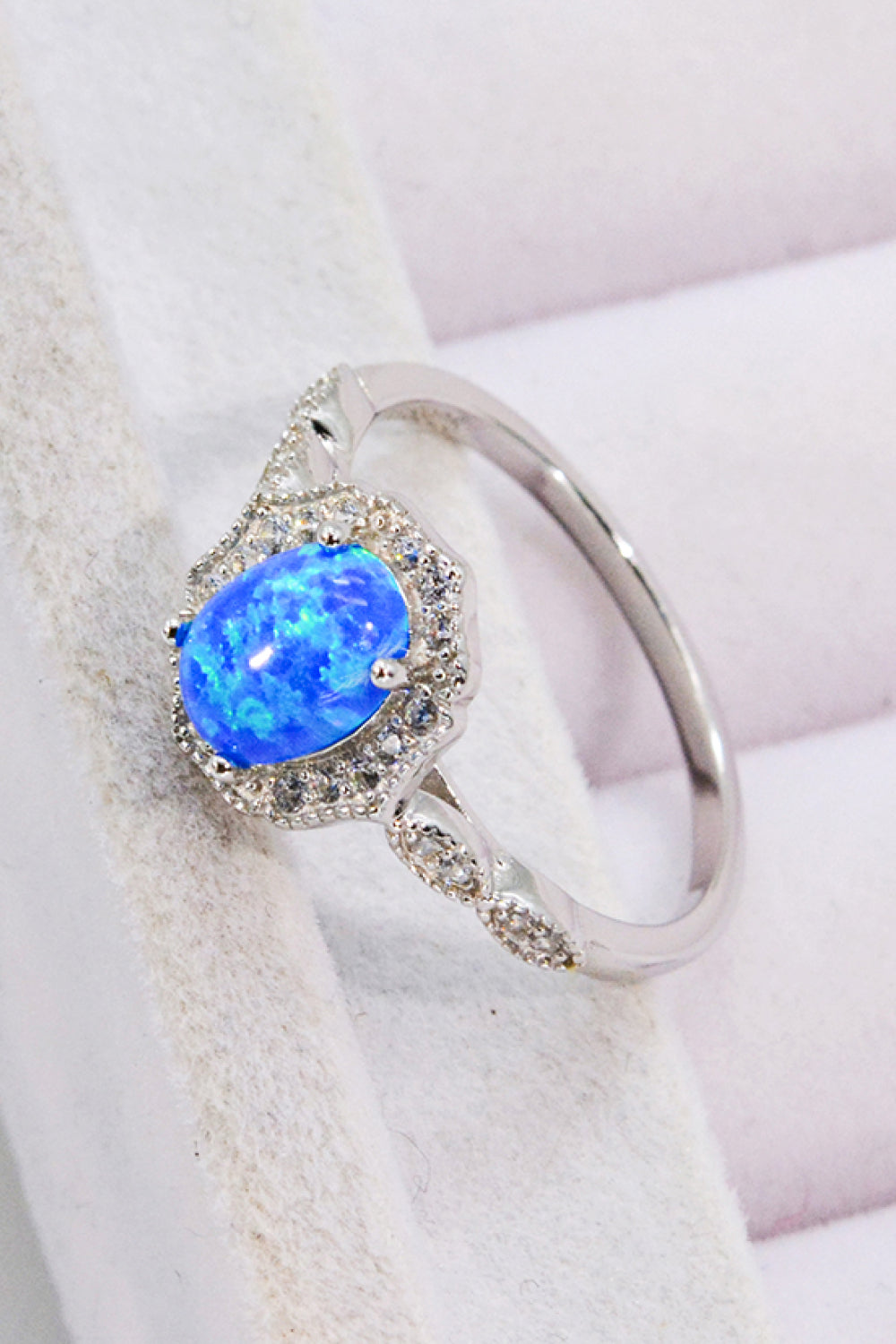 Opal Zirkon 925 Sterling Silber Ring