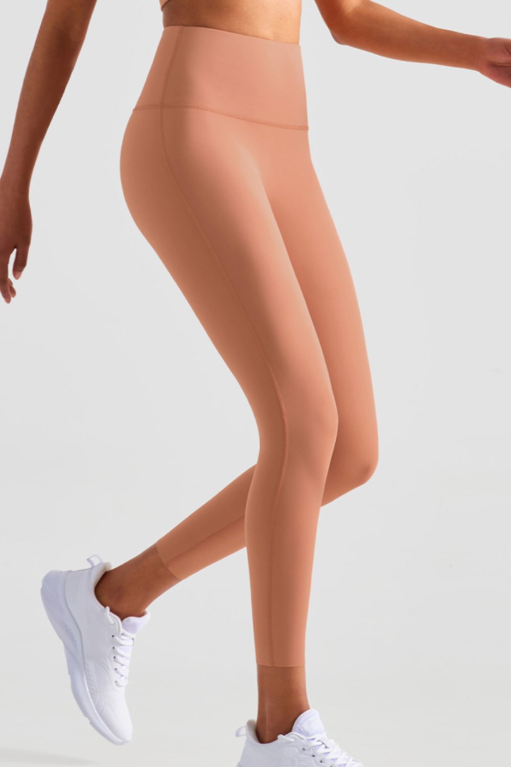 Nahtlose Yoga-Leggings mit hoher Taille und Knöchellänge