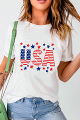 USA Star Stripe Graphic Tee