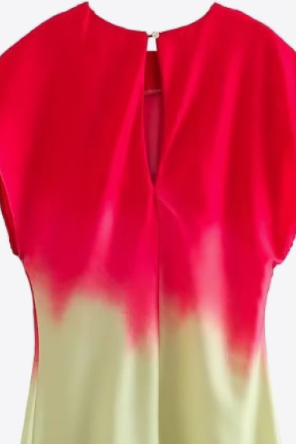 Robe midi à col rond dégradé