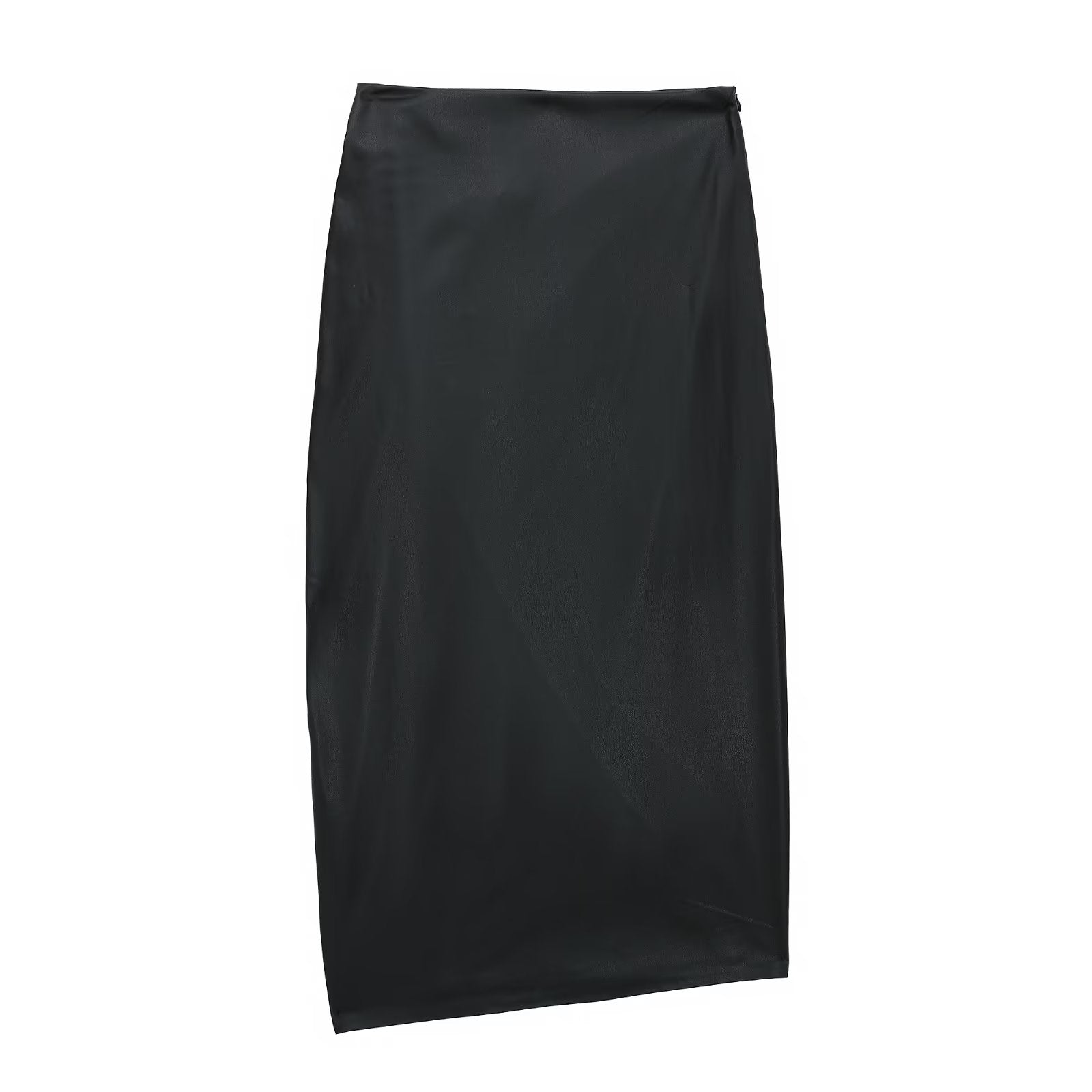 Minority Pleated Decorative Faux Leather Skirt