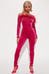 Velvet Feather Off Shoulder Spaghetti Straps Slim Fit Bodysuit