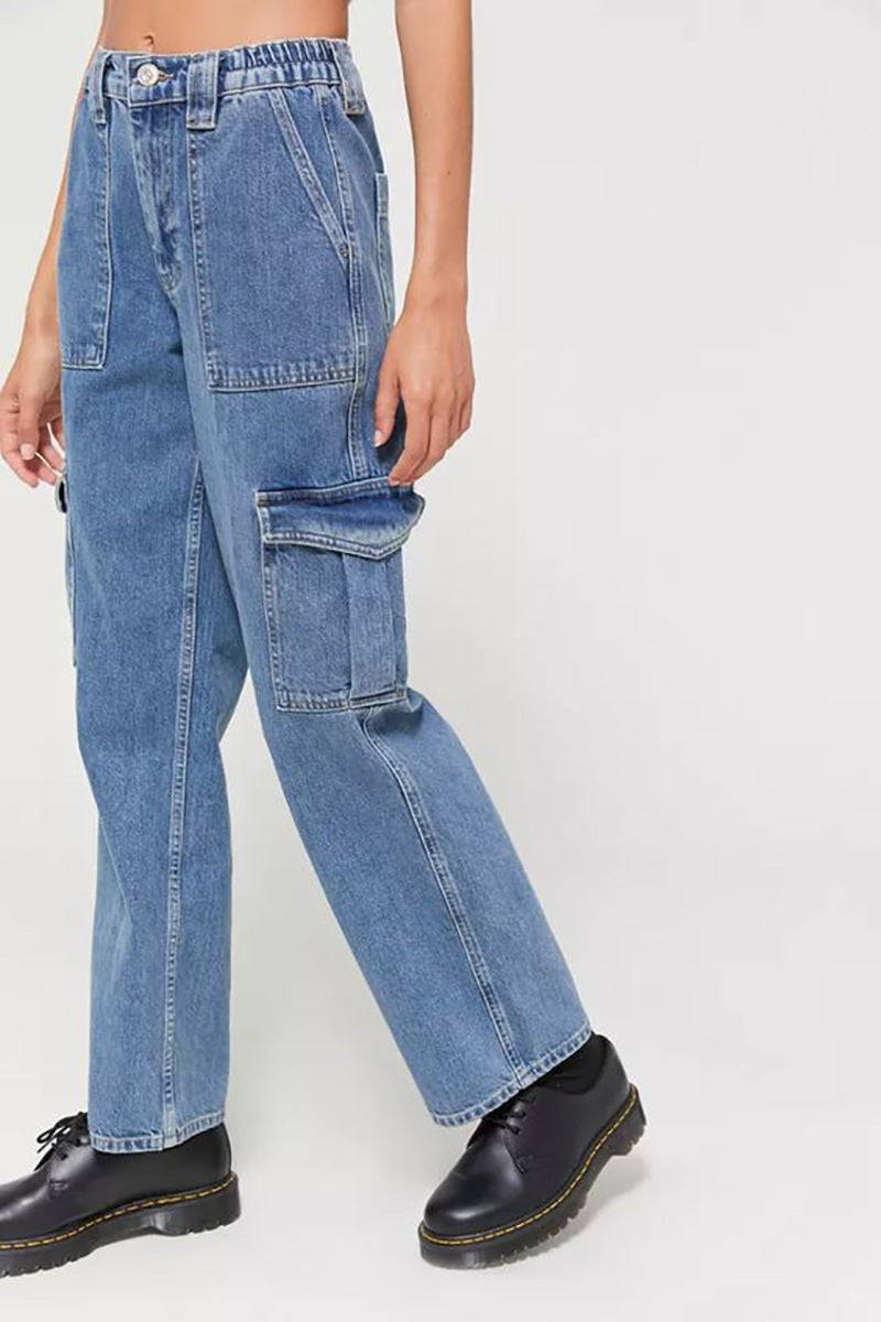 Multi Bag Straight Jeans Trousers