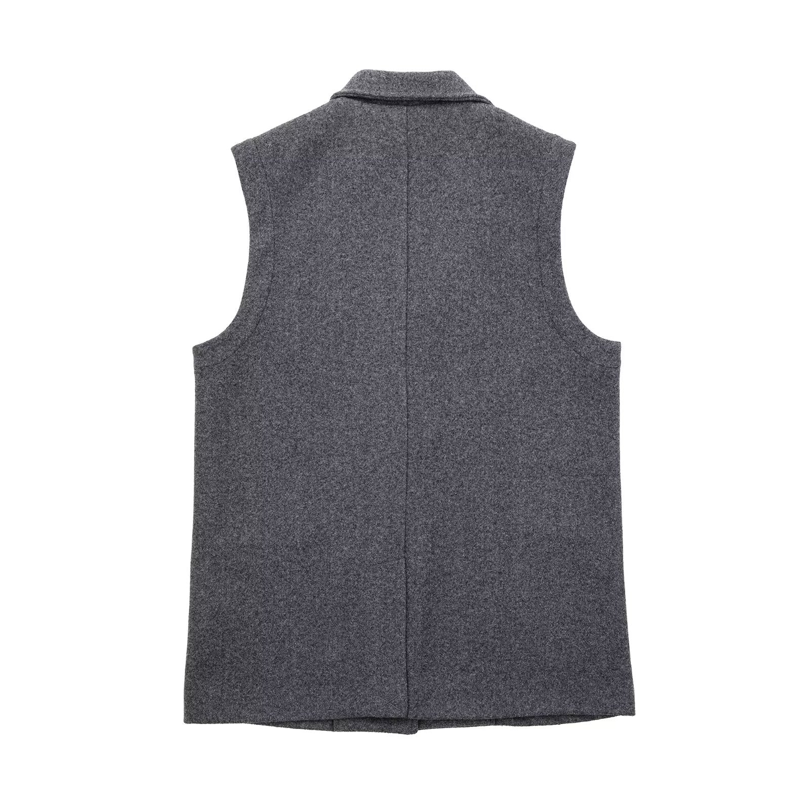 Casual Collared Single Breasted Slim Slimming Two Color Vest