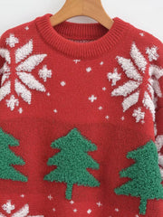 Sweater Loose Outer Wear Lazy Korean Student Art Retro Christmas Pullover Knitted Top Thick