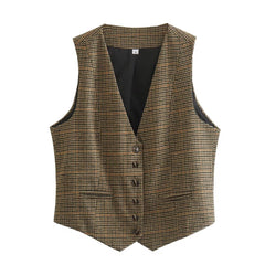 Plaid Vest Vest