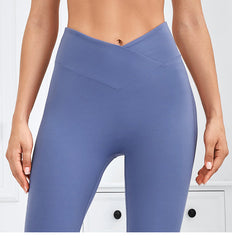 Bell Bottom Pants Skinny Yoga Pants Stretchy High Waist Slimming Trousers Hip Lifting Outer Wear
