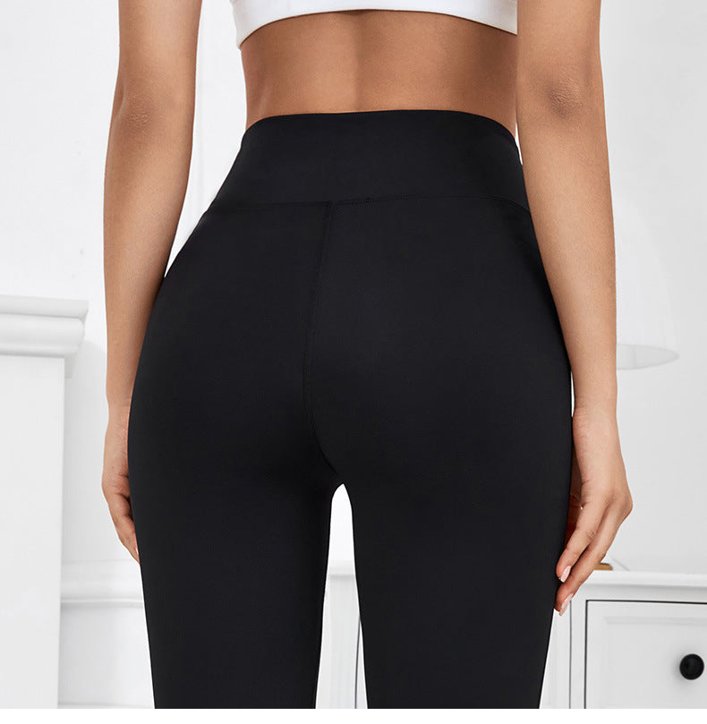 Bell Bottom Pants Skinny Yoga Pants Stretchy High Waist Slimming Trousers Hip Lifting Outer Wear
