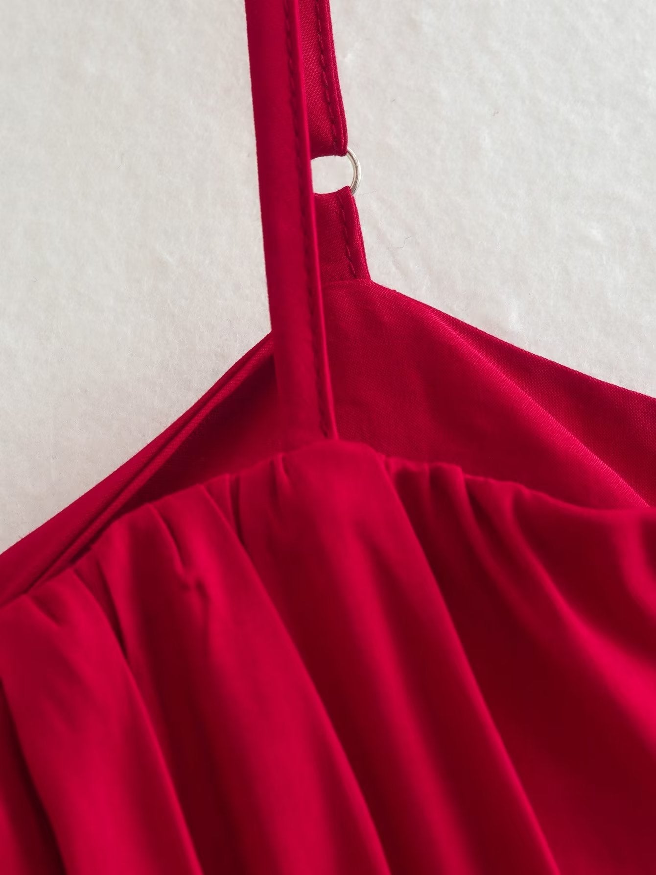 Robe longue à bretelles style vintage français