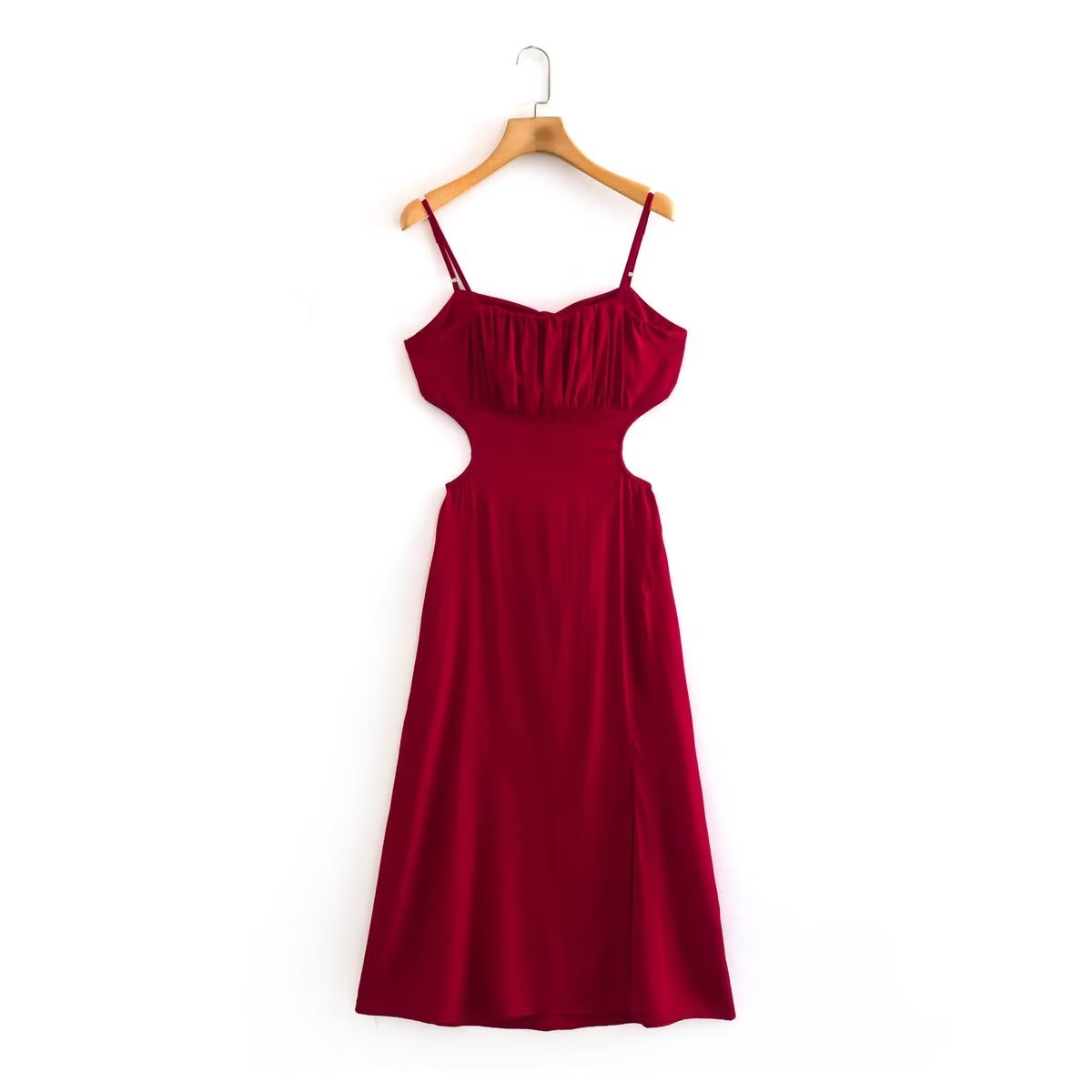 Robe longue à bretelles style vintage français