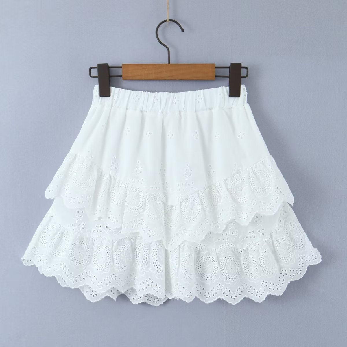 Organza-Jacquard, ultrakurzes, hohe Taille, lange Ärmel, kleines Set