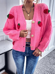 Fall Long Sleeve Solid Embroidery Short Cardigans