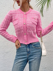 Herbst Langarm Rugular Elegante Kurze Strickjacken