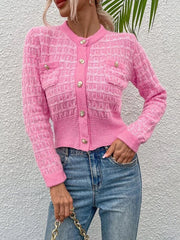 Herbst Langarm Rugular Elegante Kurze Strickjacken