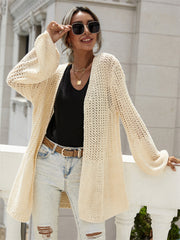 Office Solid Color Cardigan Bell Sleeve Knitted Sweater