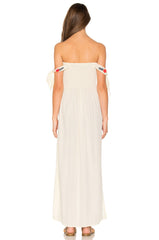 Bohemian Vacation Embroidered Dress Collar Shoulder Hanging Long Dress