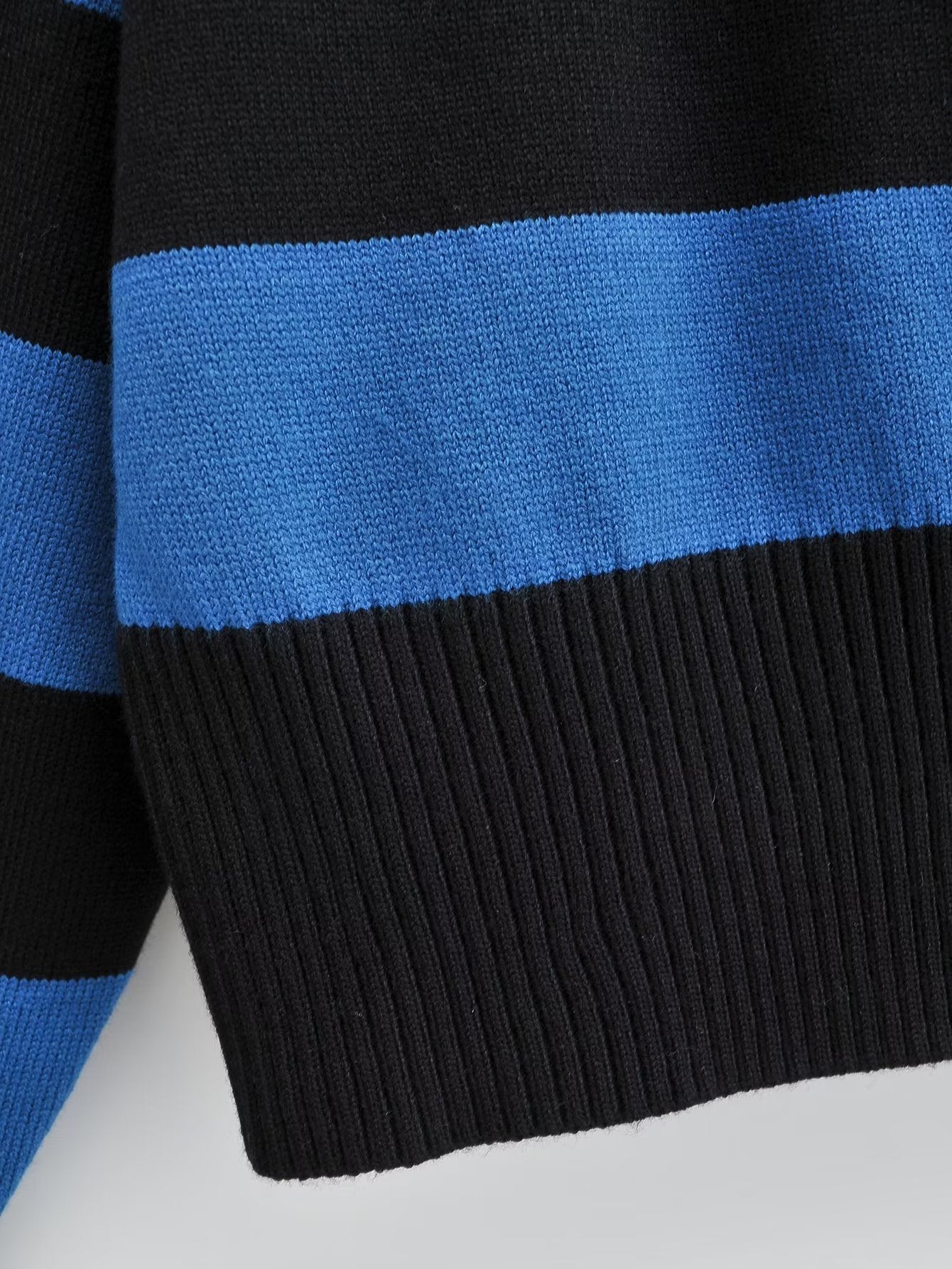 Personalized Striped Gradient Color Single Breasted Cardigan Top Loose Slimmingable All Match Sweater