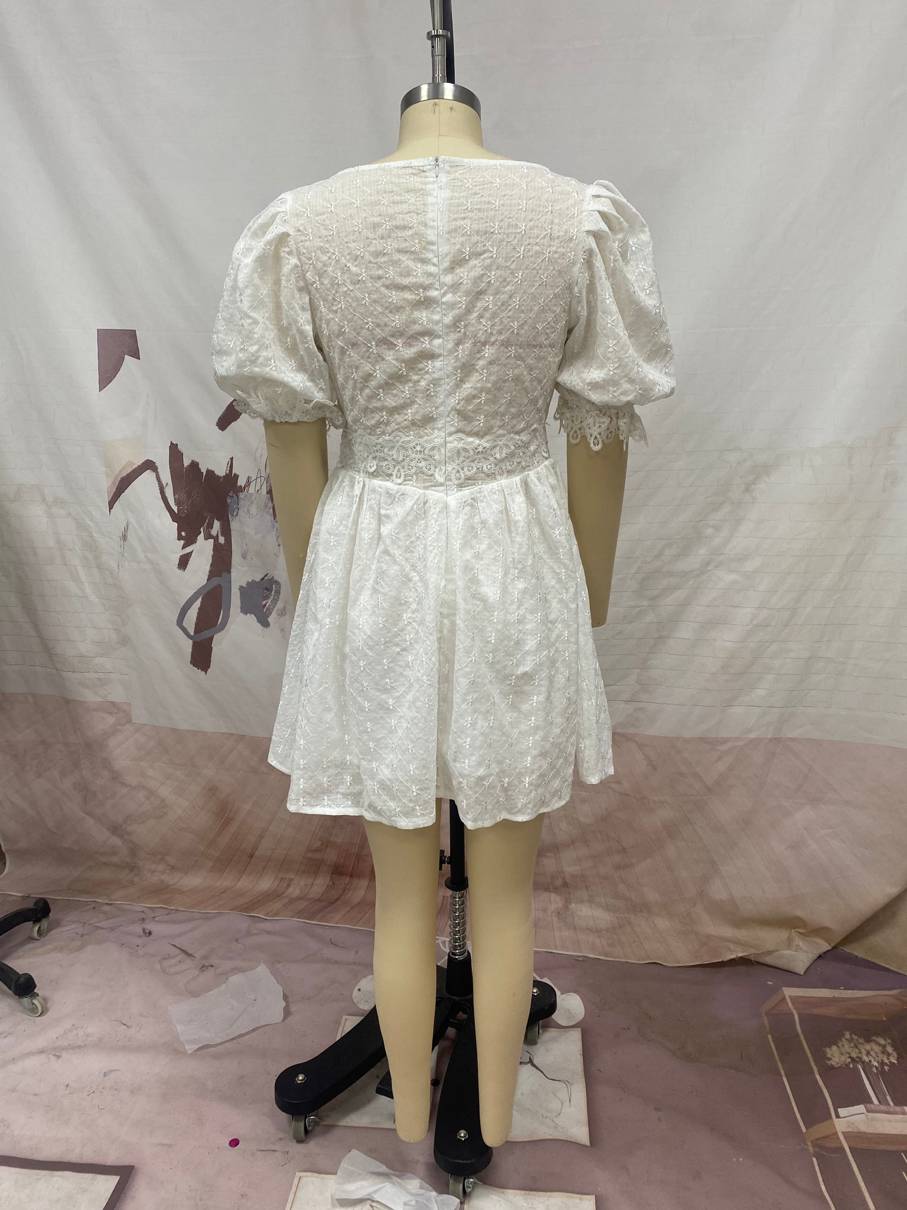 Kurzarmkleid, schmales Prinzessinnenkleid