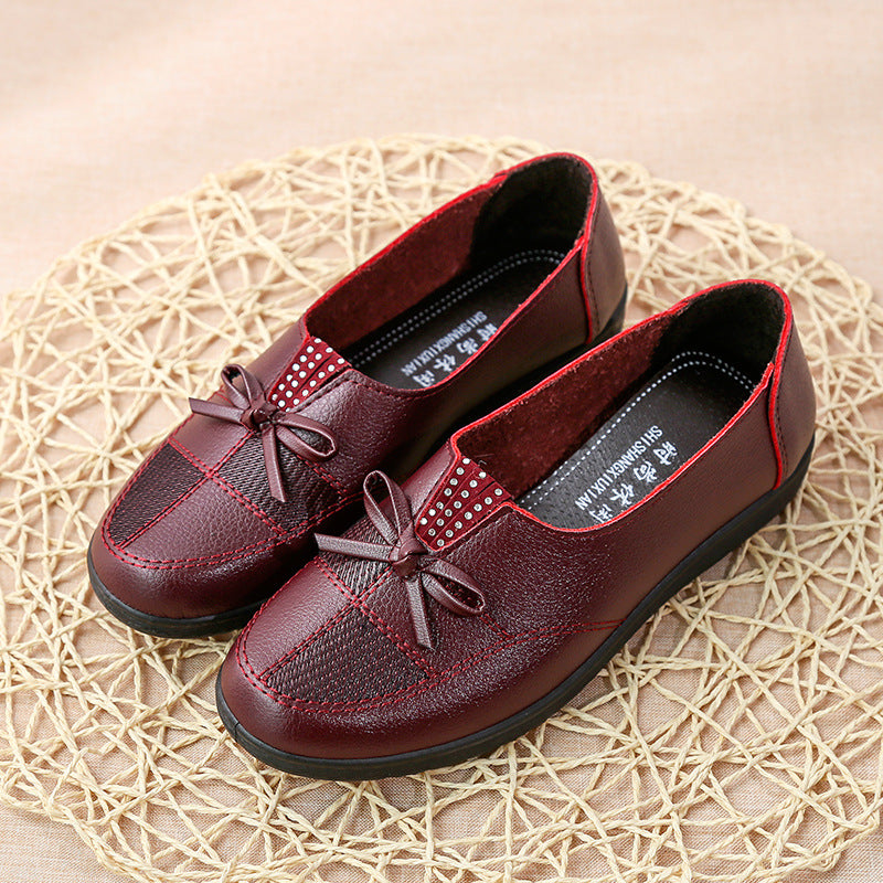 Attractive Women's Pumps Flat Elderly Slip-on