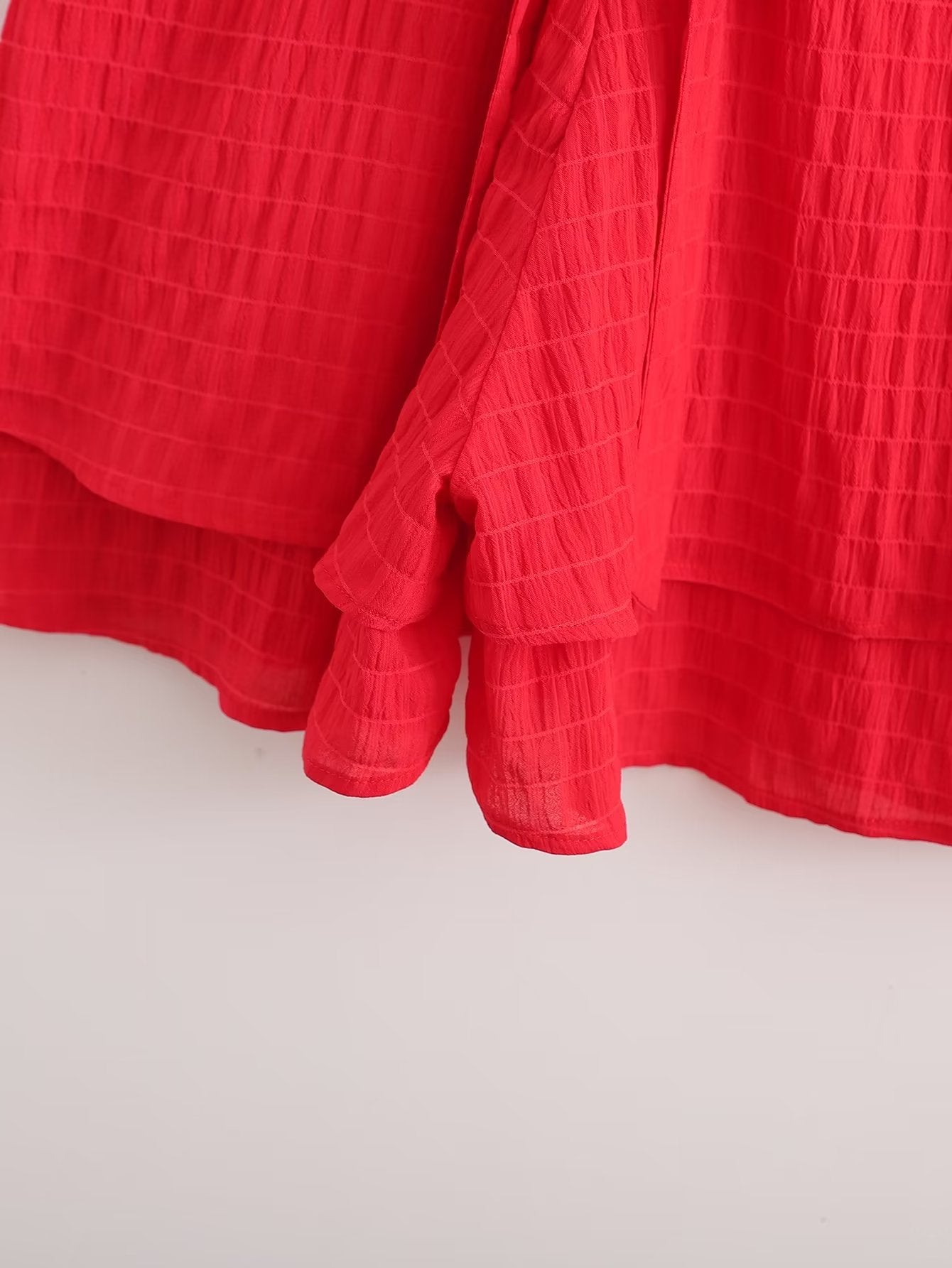 Elegance Chiffon Sleeveless Ruffled Short Dress With Belt