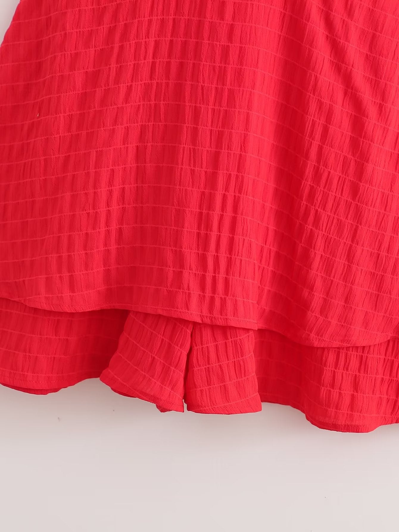 Elegance Chiffon Sleeveless Ruffled Short Dress With Belt