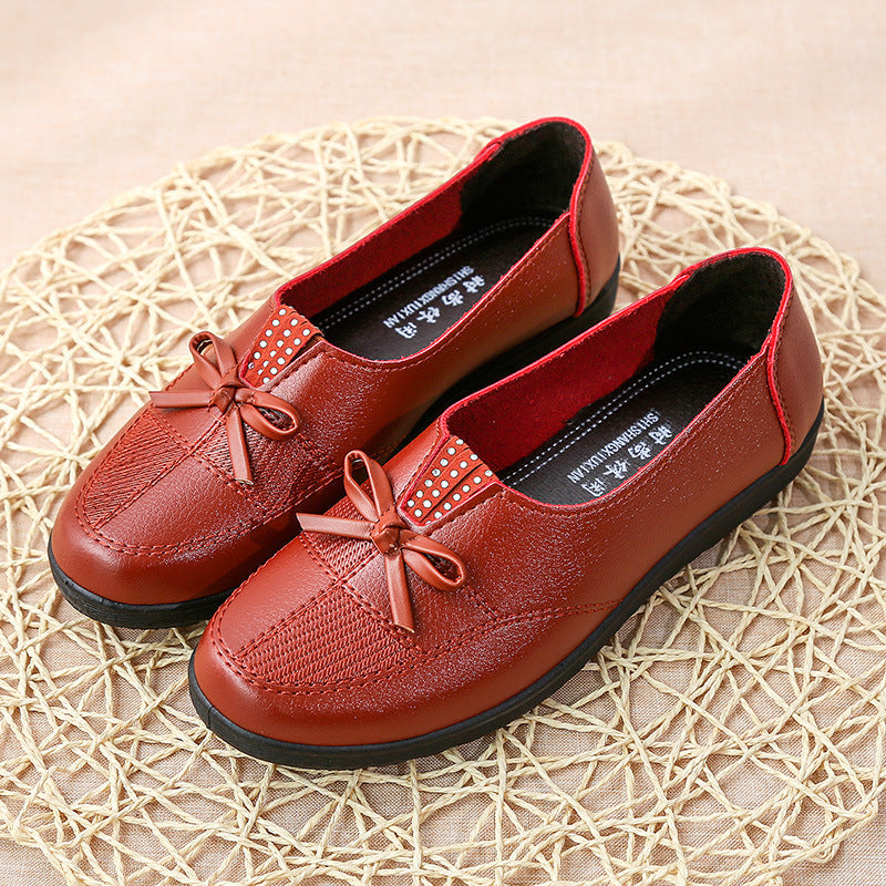 Attractive Women's Pumps Flat Elderly Slip-on