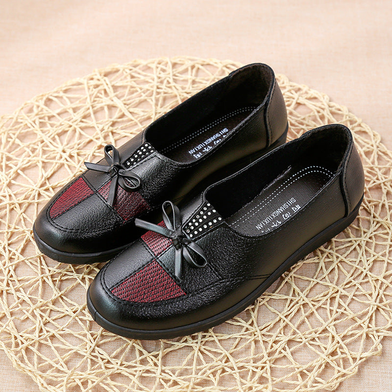 Attractive Women's Pumps Flat Elderly Slip-on