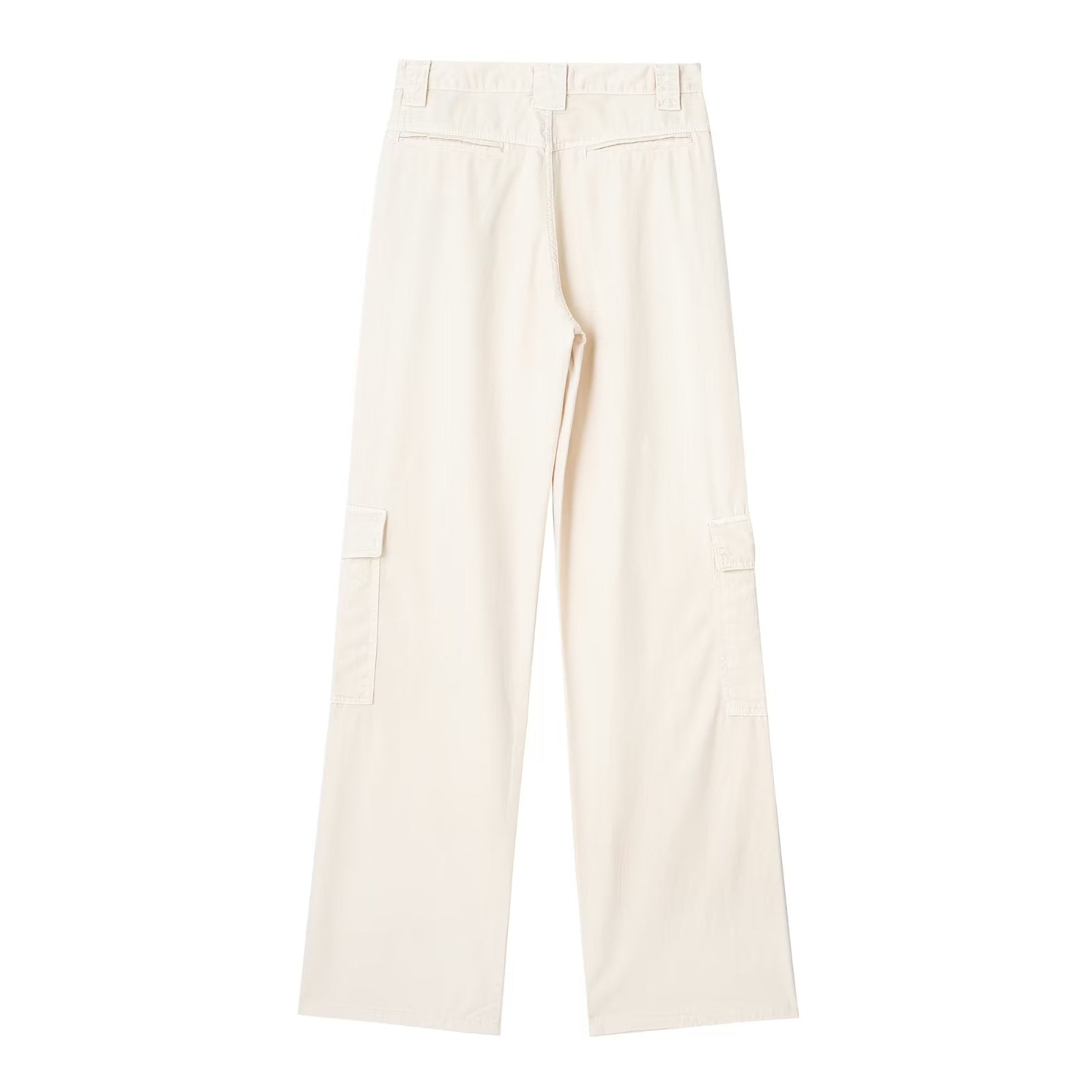 Gerade, lockere Jeanshose mit hoher Taille und weitem Bein
