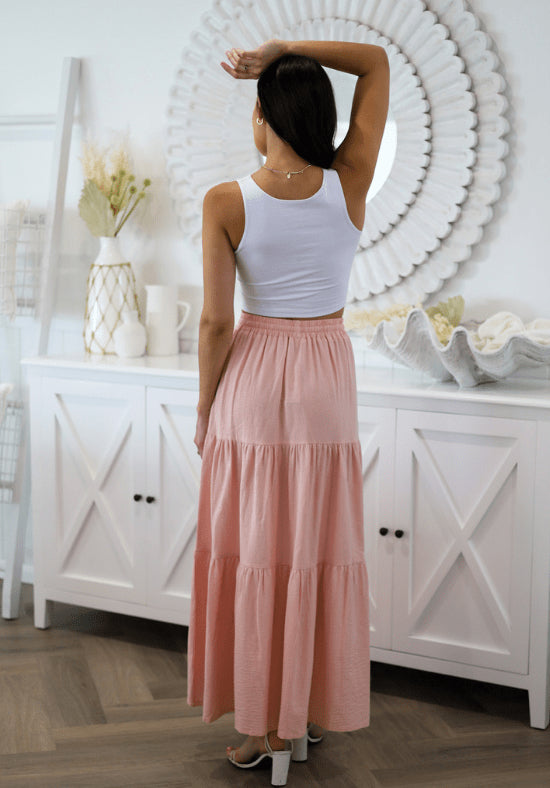 Single Breasted Pleated Hem Elastic Waist Head Office Mid Waist Dress