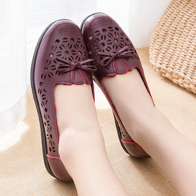 Women's Mom Pumps Flat Hole Soft Bottom