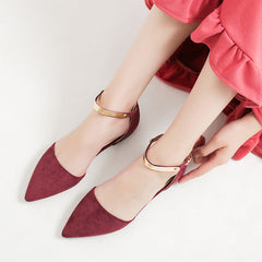 Hollow Pumps Female Large Size Flat Bottom