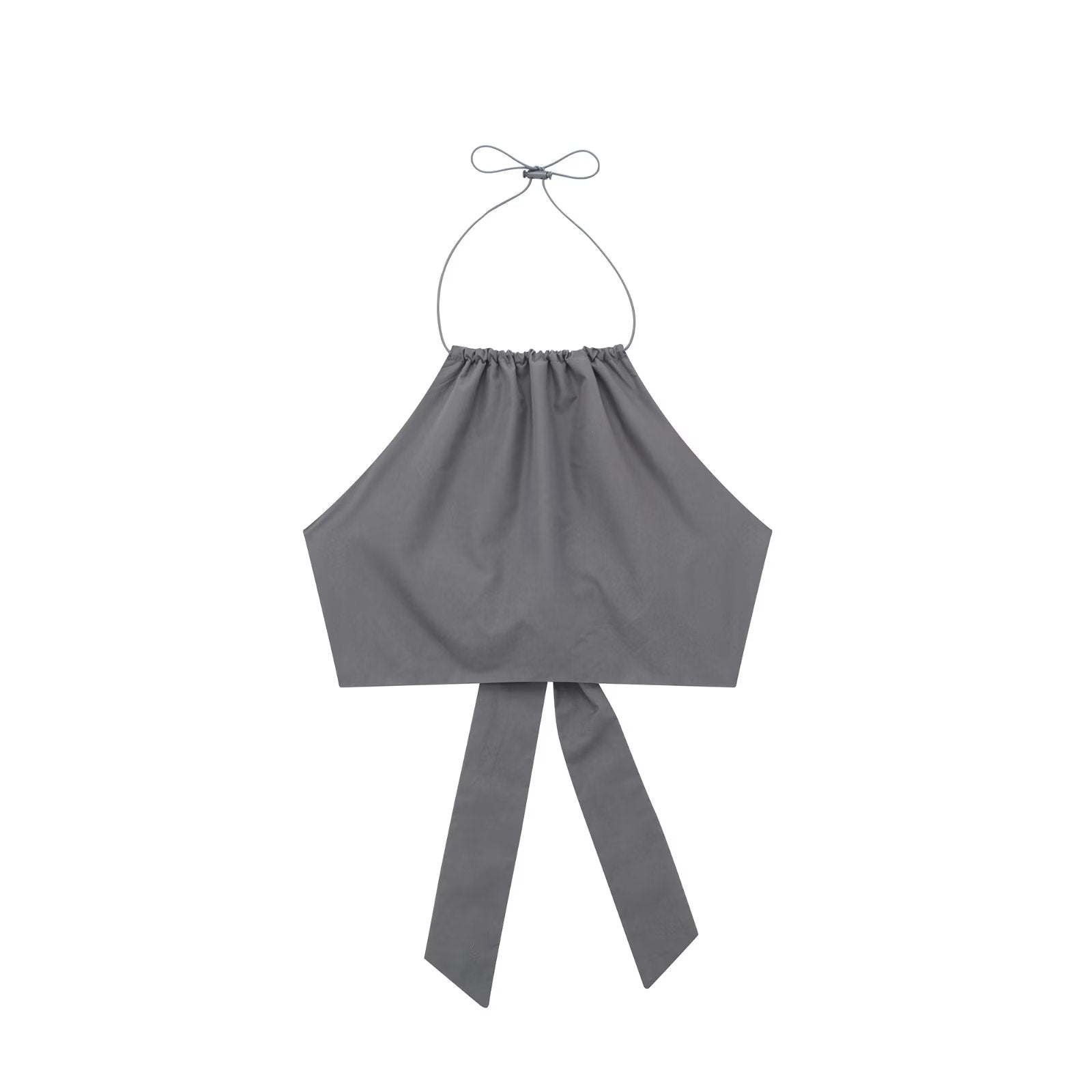 Rückenfreies Camisole mit hängendem Kragen und Schleife