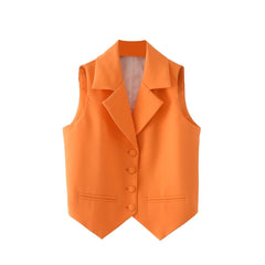 Neutral Workplace Age Reduction V neck Waistcoat Vest