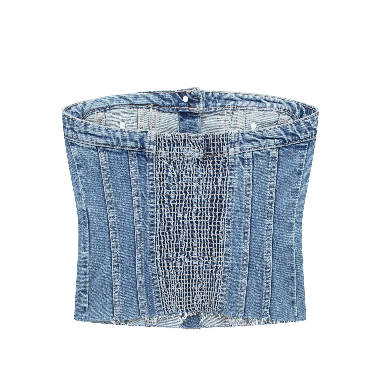 Corset Denim Tube Top Inner Wear Early Breasted