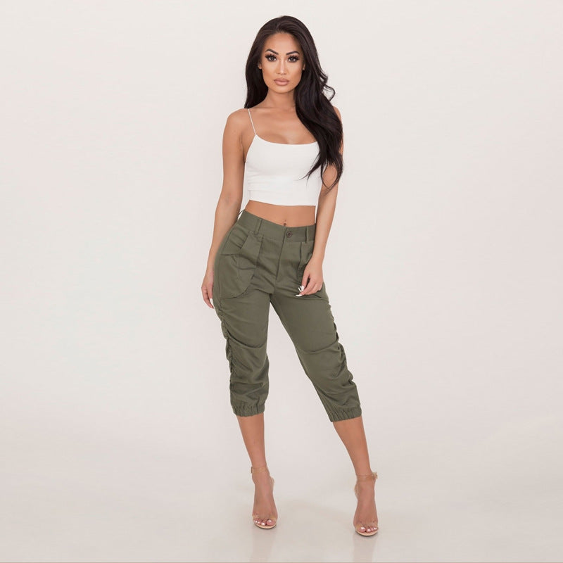 Casual Cropped Pants Workwear Harem Pants