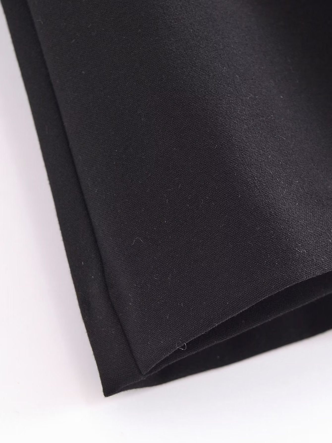 Wind Black Casual Wide Pleated Pantskirt