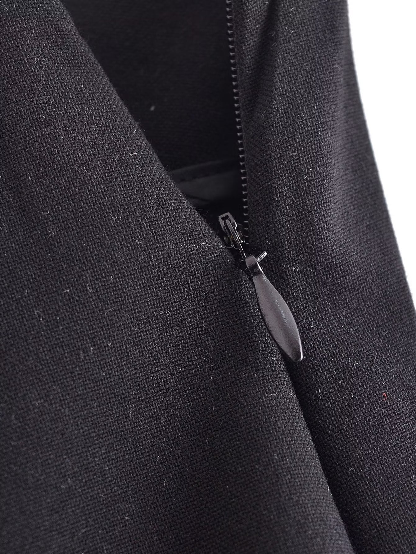 Wind Black Casual Wide Pleated Pantskirt
