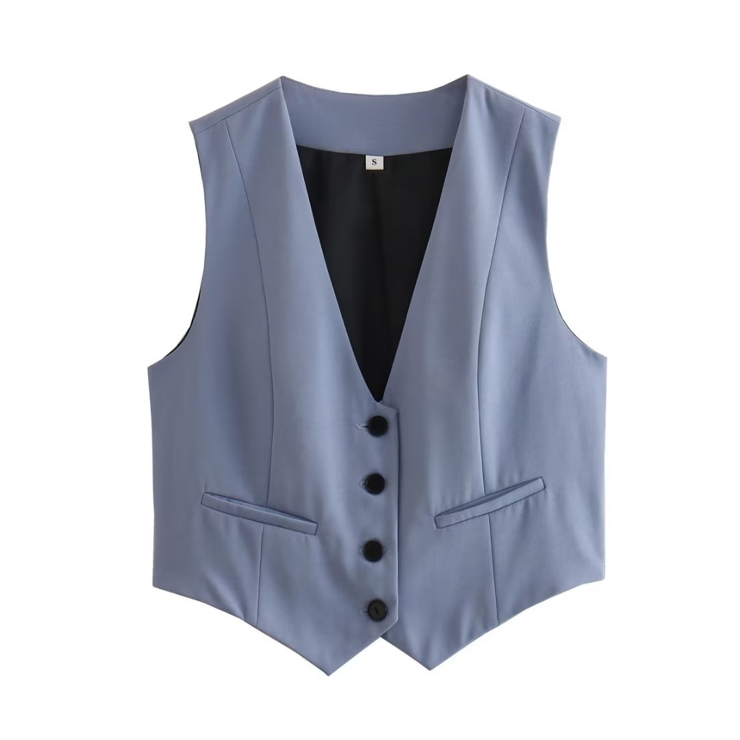 Wear Pocket Decoration Classic Vest