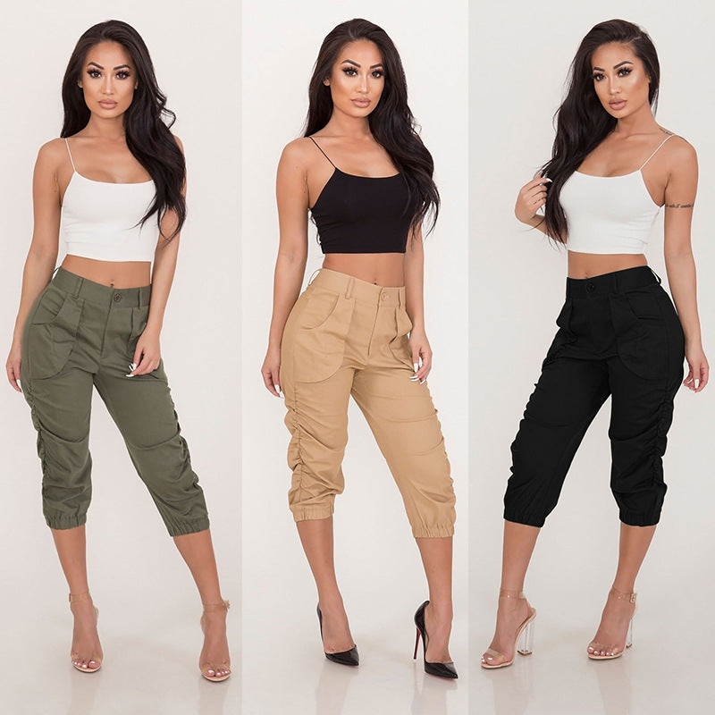 Casual Cropped Pants Workwear Harem Pants