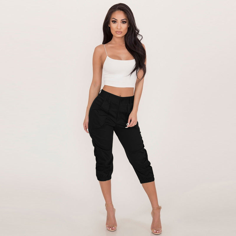 Casual Cropped Pants Workwear Harem Pants