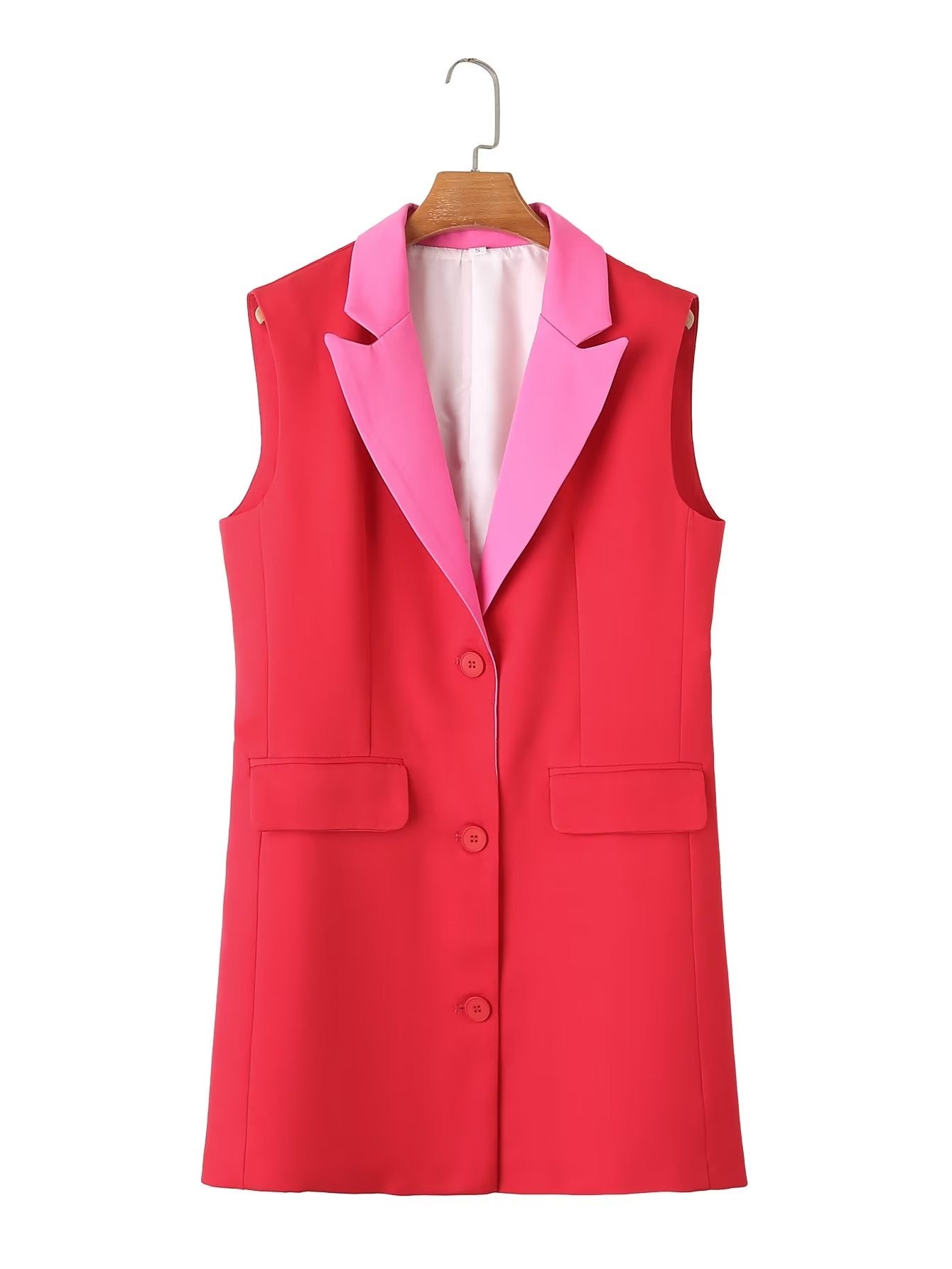 Mid Length Thin Slim Fitting Sleeveless Waistcoat Vest