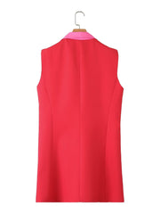 Mid Length Thin Slim Fitting Sleeveless Waistcoat Vest