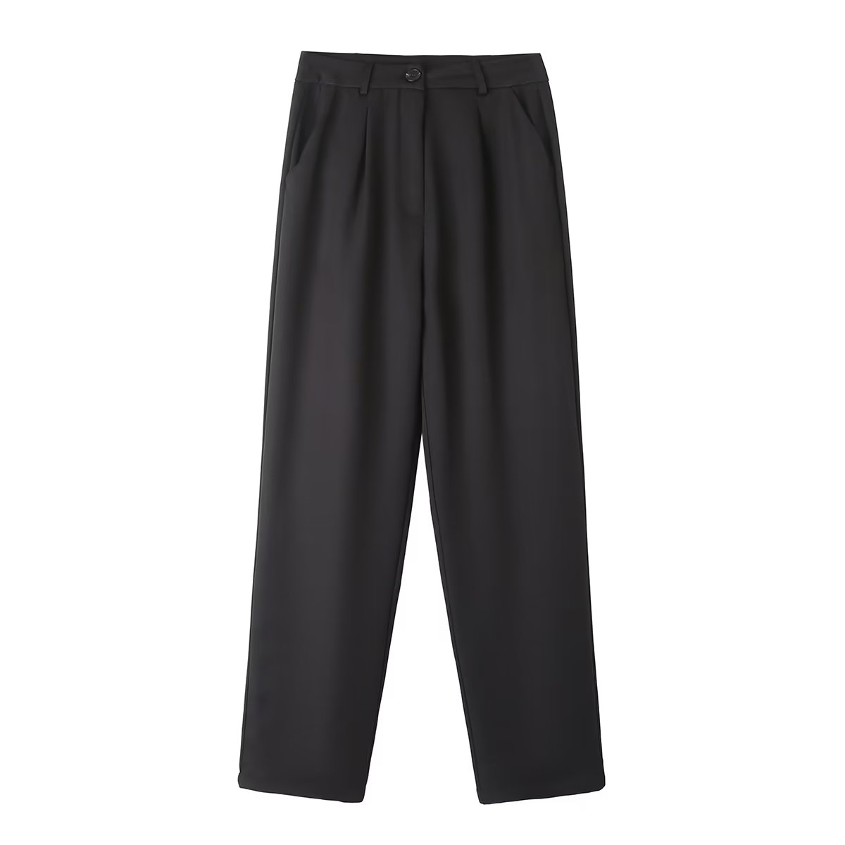 Tragen Sie einen geraden, lässigen Blazer mit geradem Bein und einer Hose