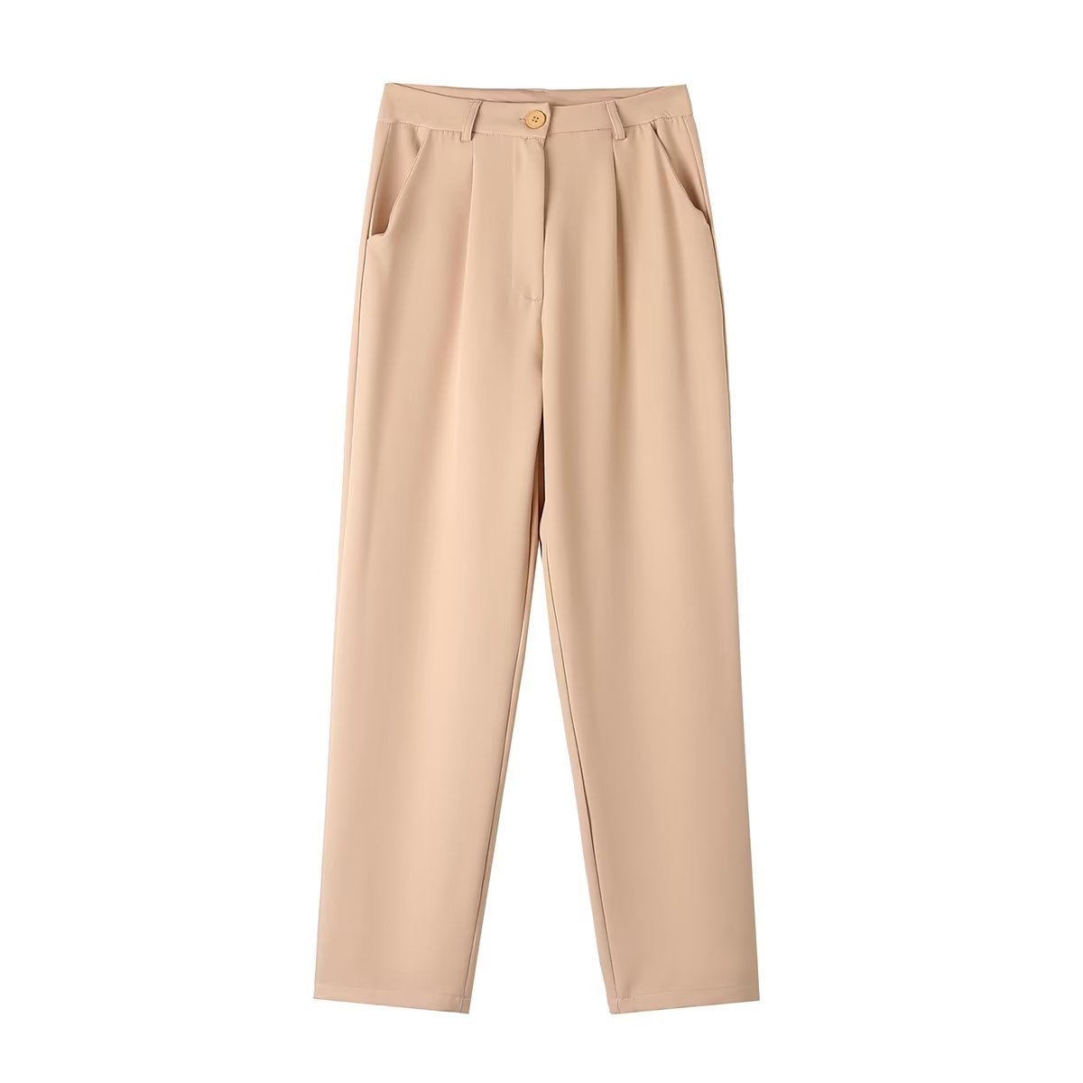 Tragen Sie einen geraden, lässigen Blazer mit geradem Bein und einer Hose