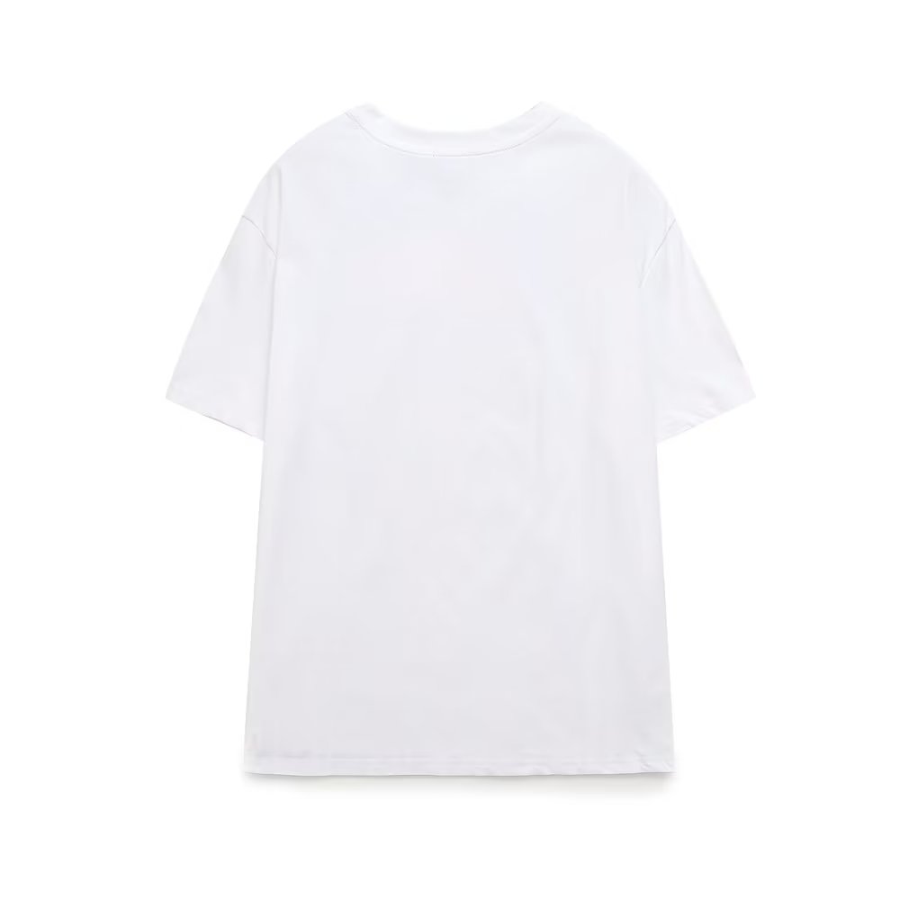 White Girl Printed Loose Short Sleeve T shirt