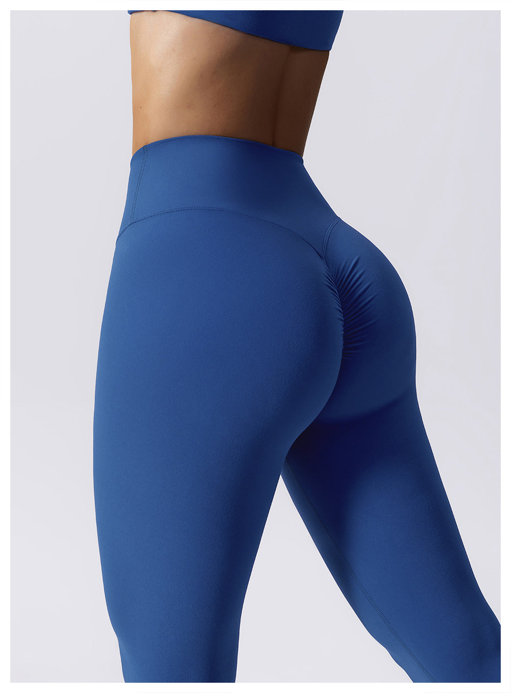 Drawstring Belly Contracting Nude High Waist Yoga Pants Quick Drying Hip Lifting Fitness Pants Tight Running Sports Pants