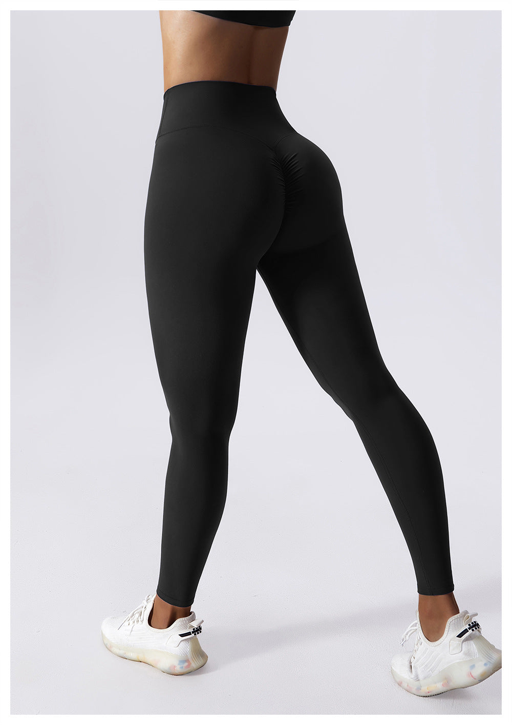 Drawstring Belly Contracting Nude High Waist Yoga Pants Quick Drying Hip Lifting Fitness Pants Tight Running Sports Pants