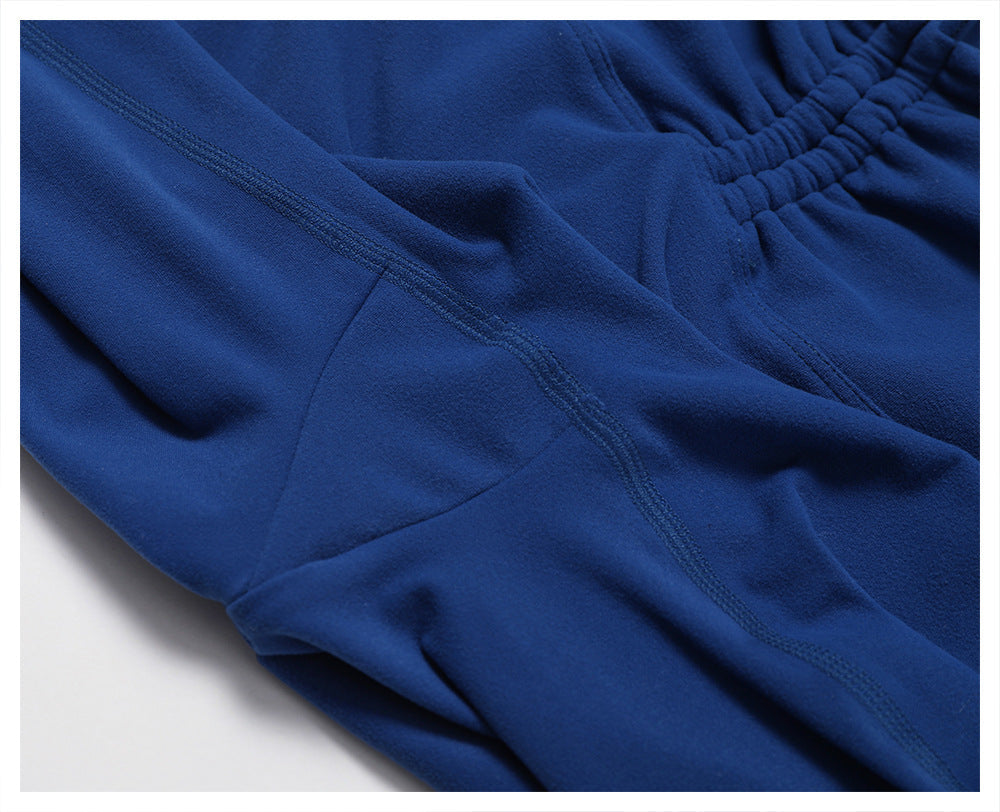 Drawstring Belly Contracting Nude High Waist Yoga Pants Quick Drying Hip Lifting Fitness Pants Tight Running Sports Pants